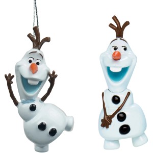 Disney Weihnachtsanhänger: 3D Olaf Figur als Baumbehang, zwei Varianten.