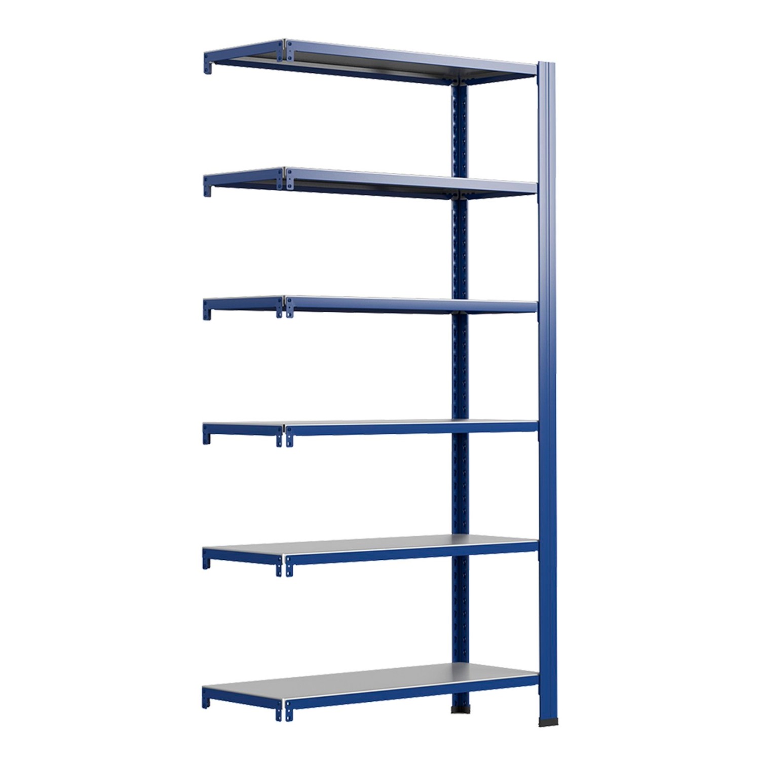 Ar Shelving T Profile Zusatzmodul Blau & Verzinkt 250x120x40 cm 6 Böden 180 kg