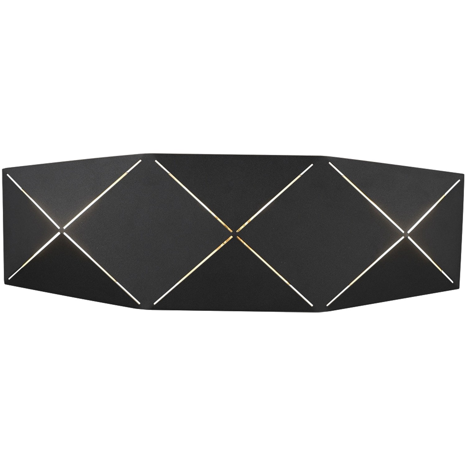 Trio LED Wandleuchte Zandor Schwarz matt 130 mm x 400 mm x 65 mm