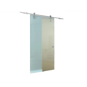 Glasschiebetür Hagen, 900 mm, ESG, mit Edelstahlschiene für moderne Raumgestaltung.