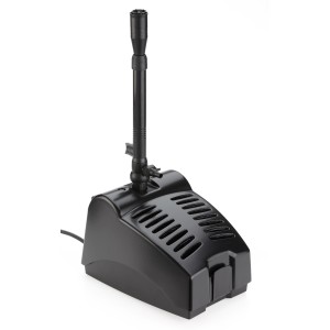 Pontec PondoRell 3.000 UVC Unterwasserfilter für Teiche mit Wasserspiel, schwarzes Gehäuse.
