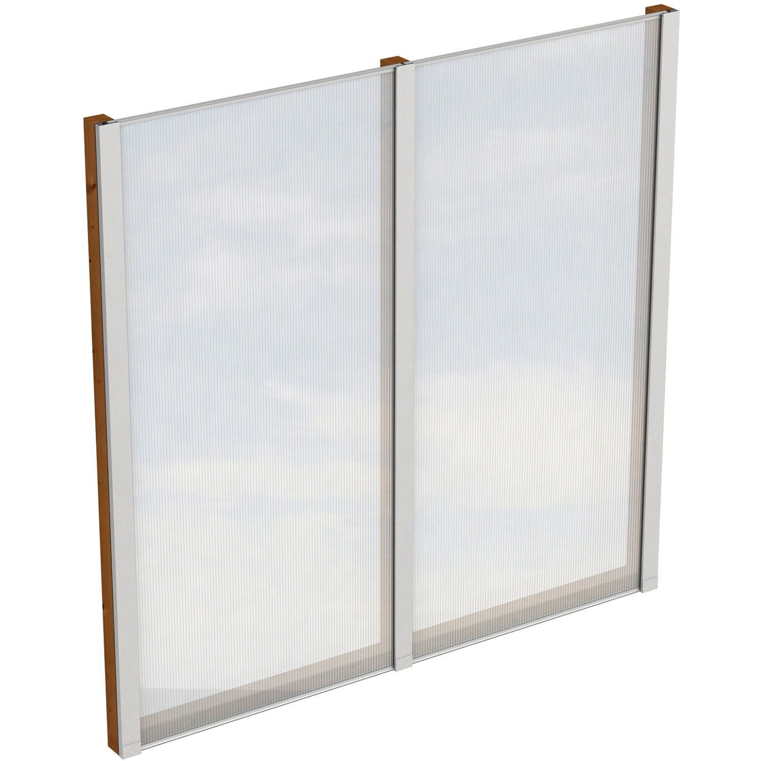 Skan Holz Seitenwand m. Polycarbonatplatten (FS) 205 x 200 cm Fichte Nussba günstig online kaufen