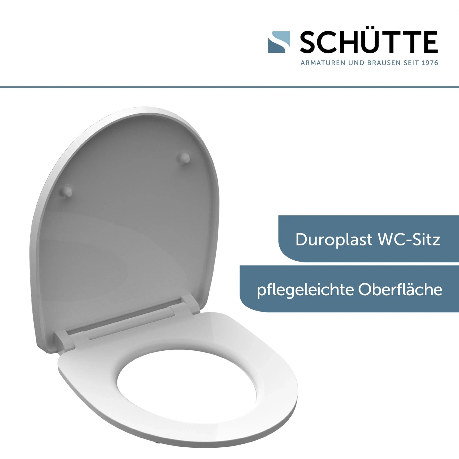 Schütte WC-Sitz Broken Glass, Duroplast, mit Absenkautomatik und Schnellverschluss.