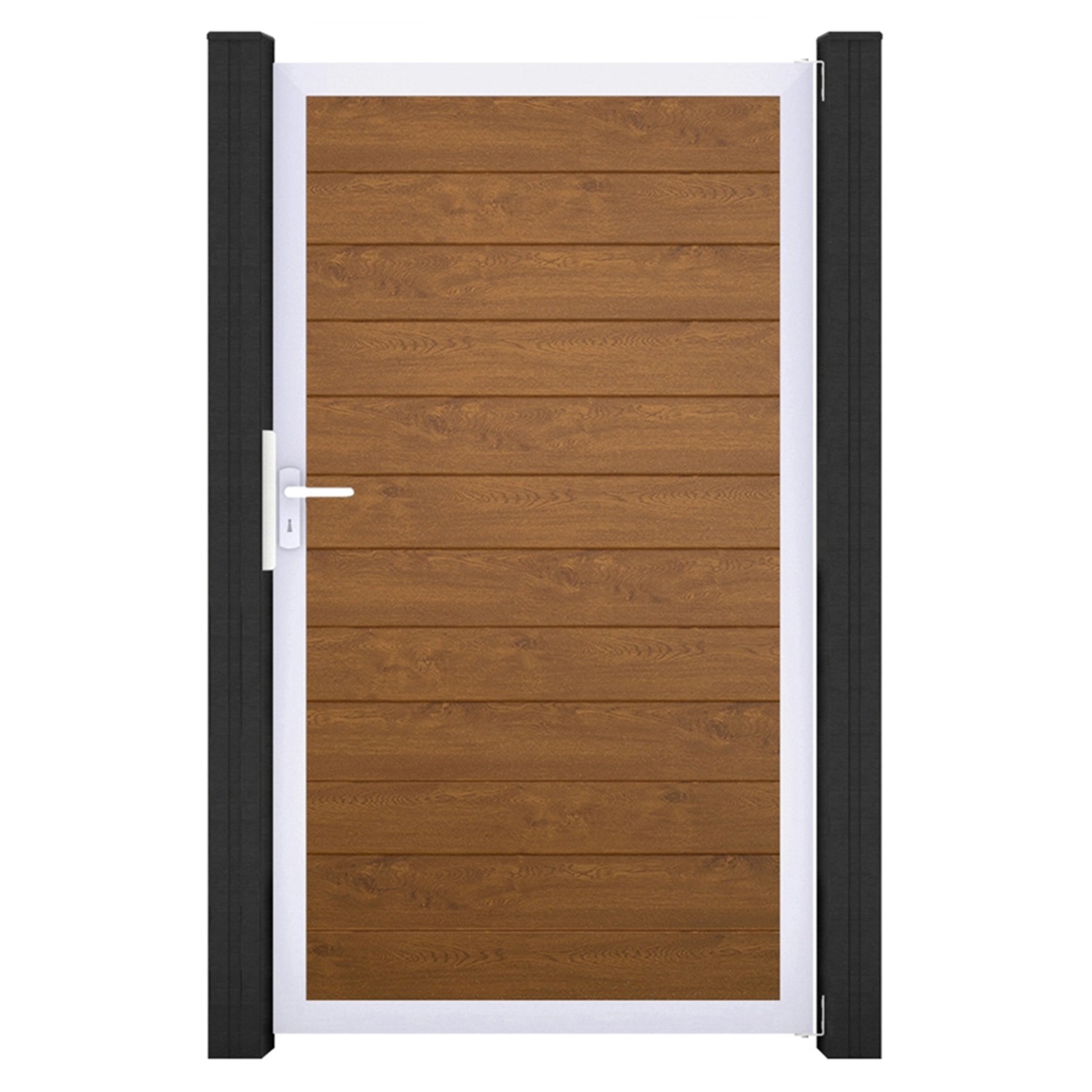 GroJa Tor 1-flg. Basicline Schmal 100 cm x 180 cm Golden Oak Rahmen EV1 günstig online kaufen