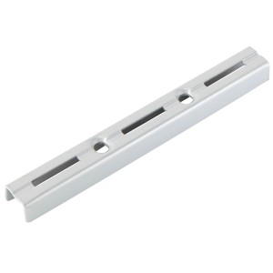 Silberne Regalschiene, 50 cm, für Regalböden und Möbelbau, bis 55 kg belastbar.