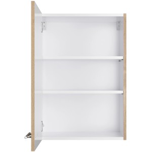 Optifit Hängeschrank Erik290 in Wildeiche, 50 cm breit, mit 2 Einlegeböden für die Küche.