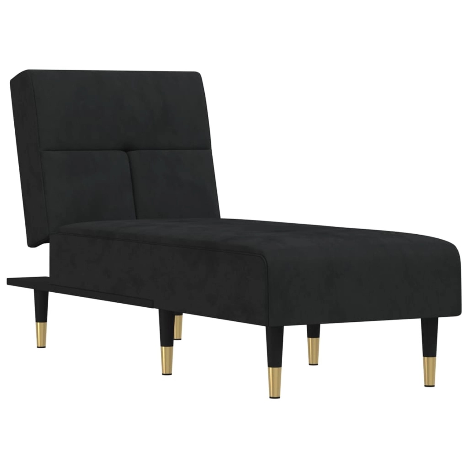 Thumbnail - vidaXL Chaiselongue Schwarz Samt Modell 6