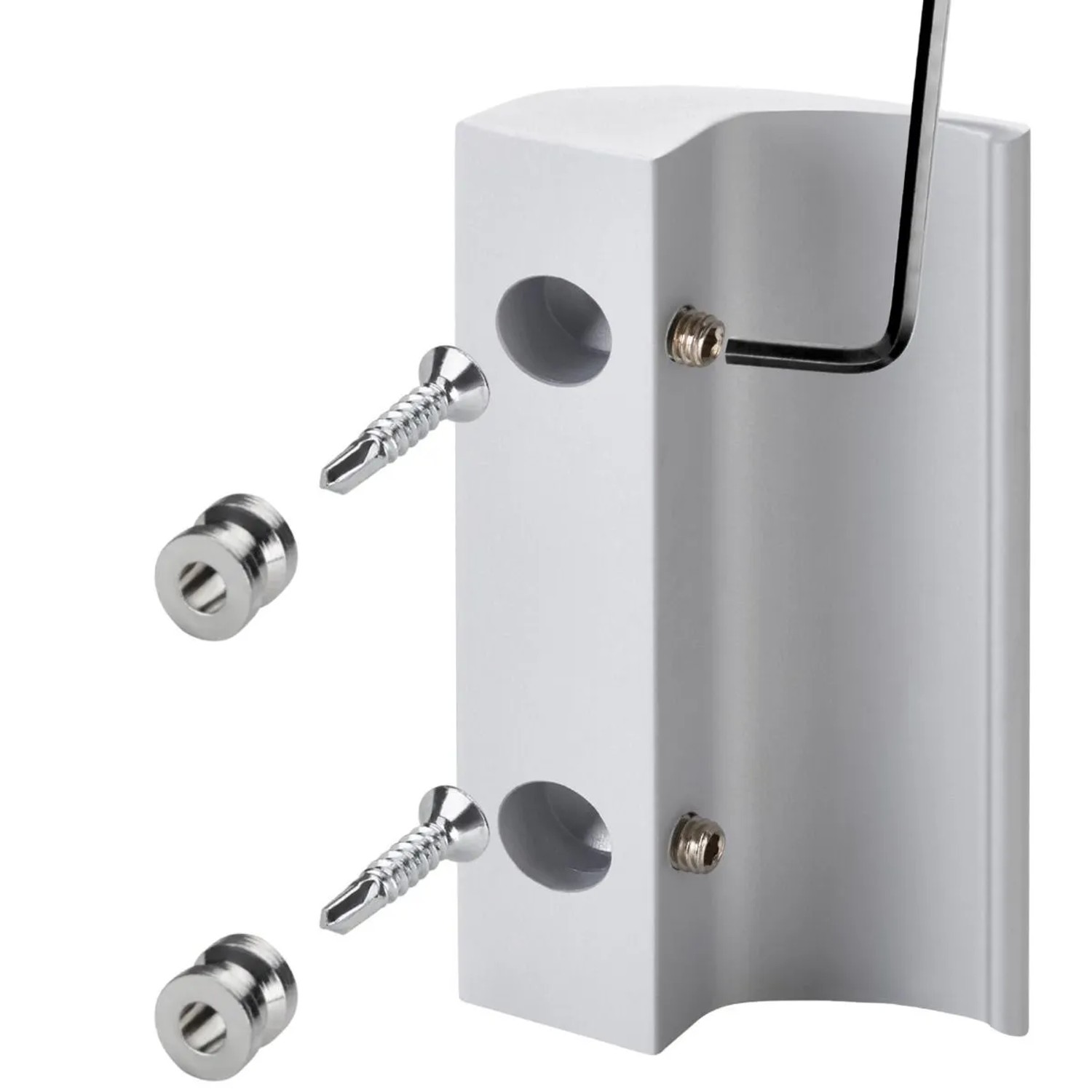 SOTECH Balkontürgriff SEJA II Alu Eloxiert 85 x 40 x 20 mm BA 48 mm Aluminium Verdeckte Verschraubung_3