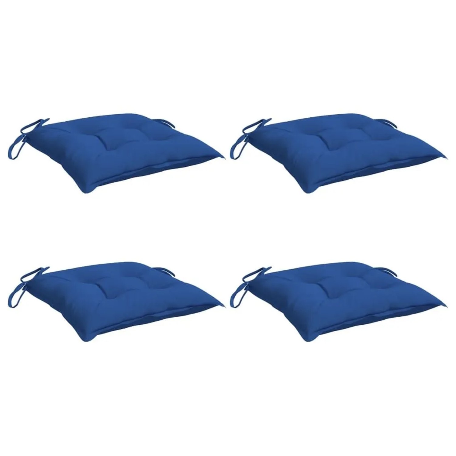 vidaXL Stuhlkissen 4 Stk Blau 40x40x7 cm Oxford-Gewebe 314891 günstig online kaufen