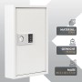 Weißer KARAT Schlüsseltresor mit Elektronikschloss, 43x13x66,5cm, zur sicheren Schlüsselaufbewahrung.