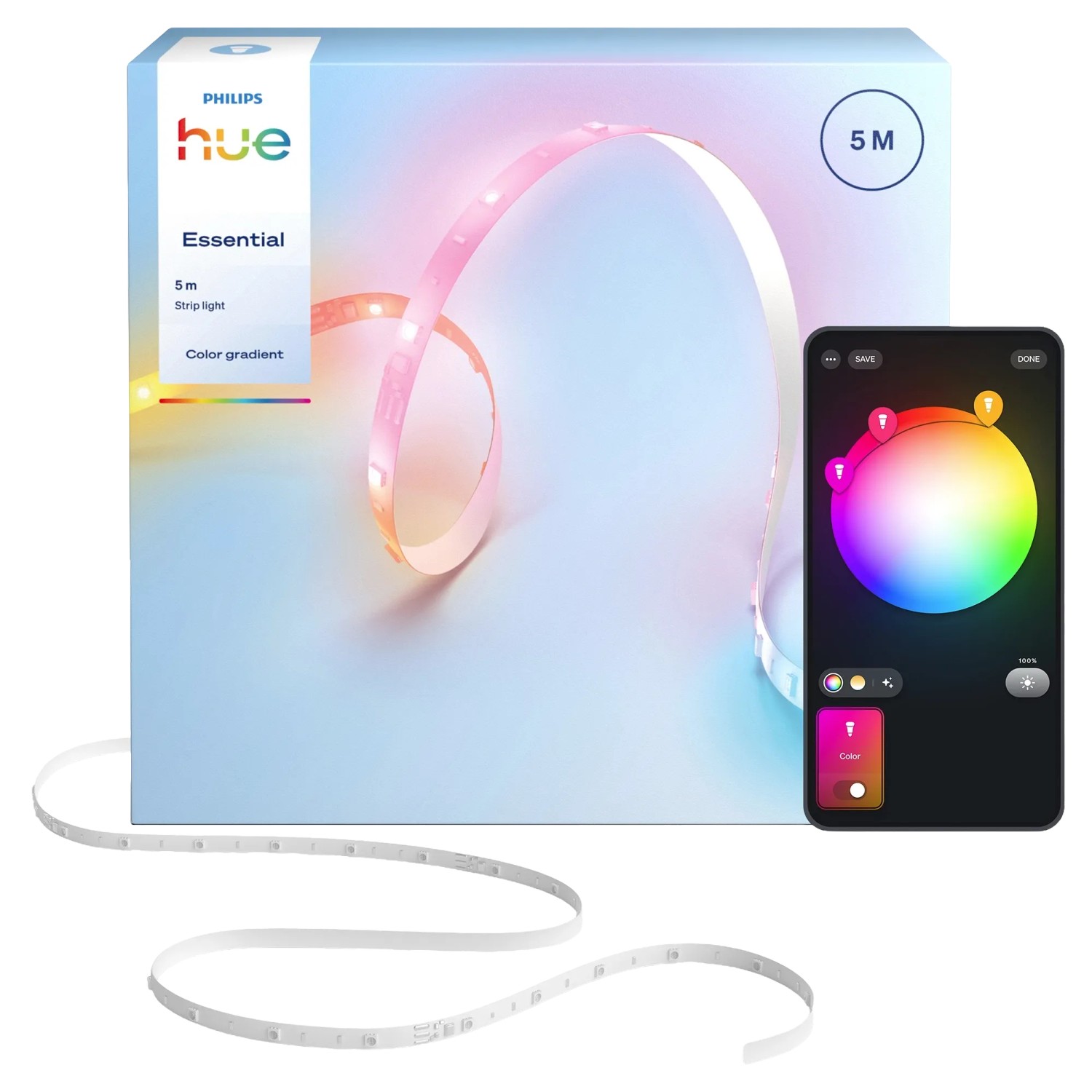 Philips Hue LED-Lightstrip Gradient Essential 15,3 W 100 lm RGBIC 5 m