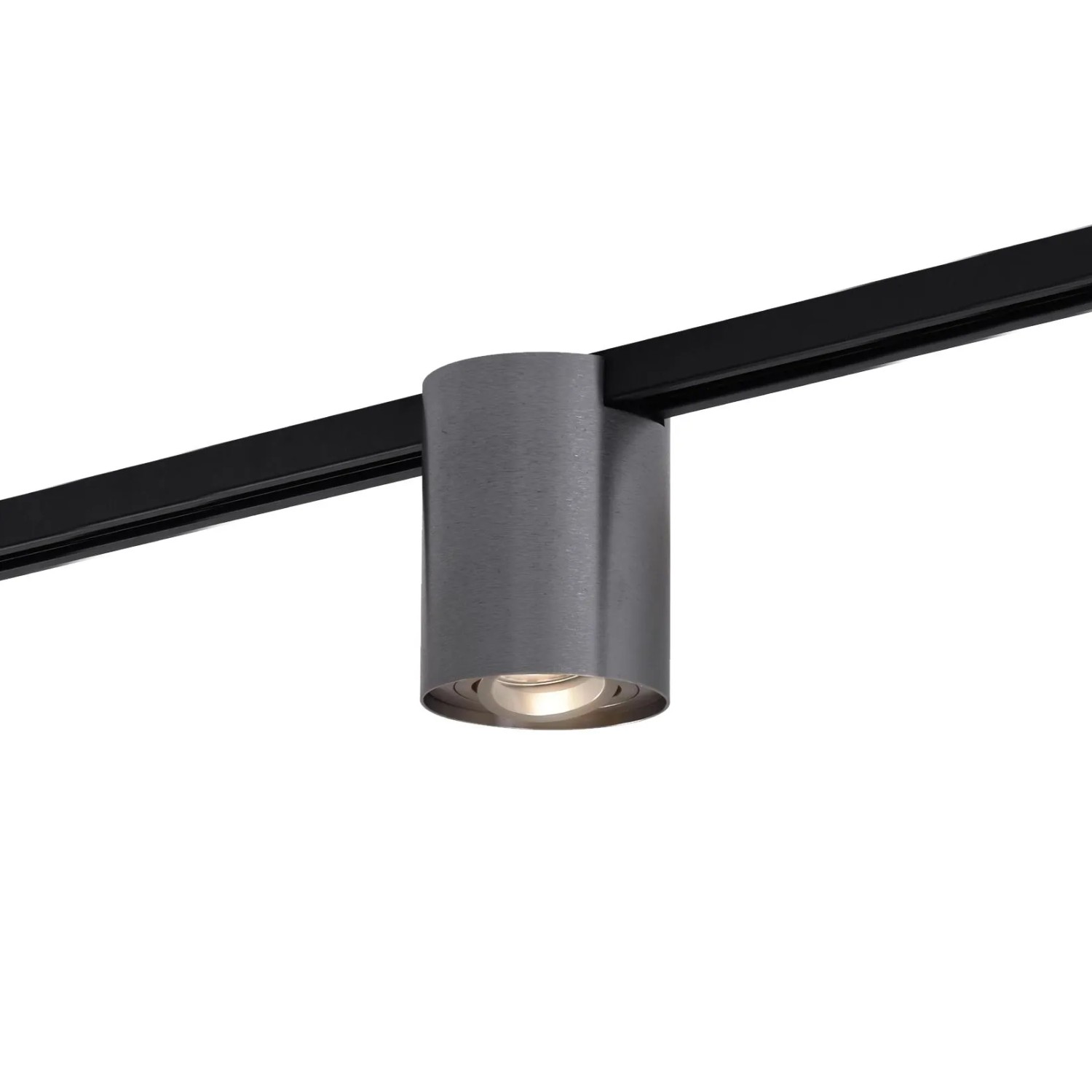 QAZQA Moderner 1-phasiger Schienenstrahler Gunmetal Iconic Rondoo Up