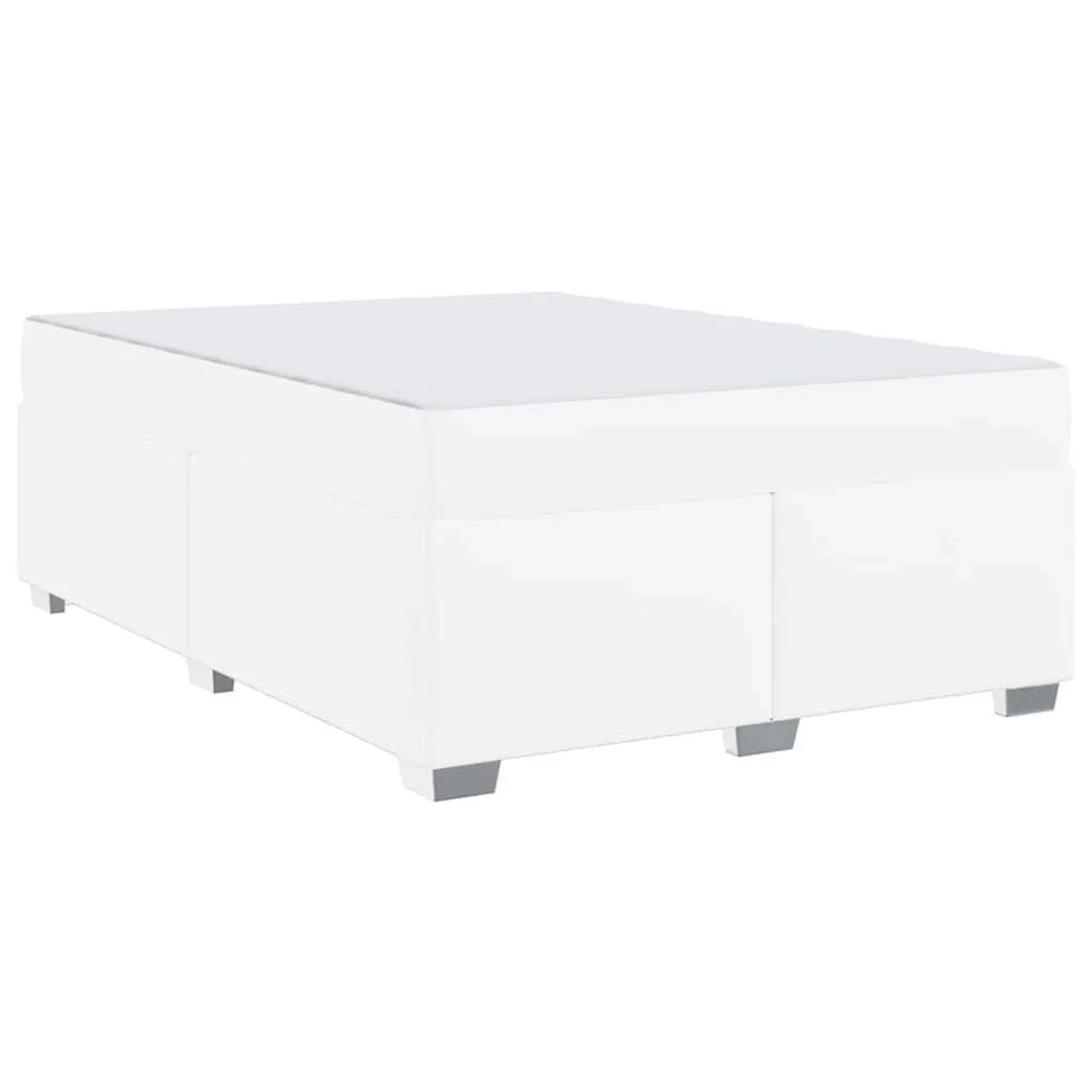 vidaXL Bettrahmen mit Matratze Weiß 140 x 200 cm Stoff 3399239