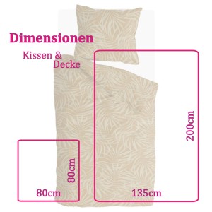 Bestlivings Bettwäsche-Set Sunny Palms Yellow 135x200cm mit Palmenmuster. Inklusive Kissenbezug 80x80cm.