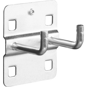 Güde Werkzeughalter, doppelt, senkrecht, 40mm, grau, für Lochwandsysteme.