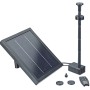 Pontec Solarwasserspielpumpe PondoSolar 250 Control Set mit Solarpanel, Pumpe, Düsen, LED und Fernbedienung.