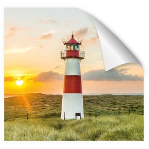 Myspotti Küchenrückwandfolie mit Leuchtturm Sylt Motiv, selbstklebend, 220x60 cm.