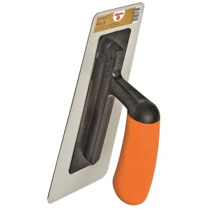 Alpina Effekt Kelle für Putz- und Strukturfarben, Kreativwerkzeug mit orangem Griff.