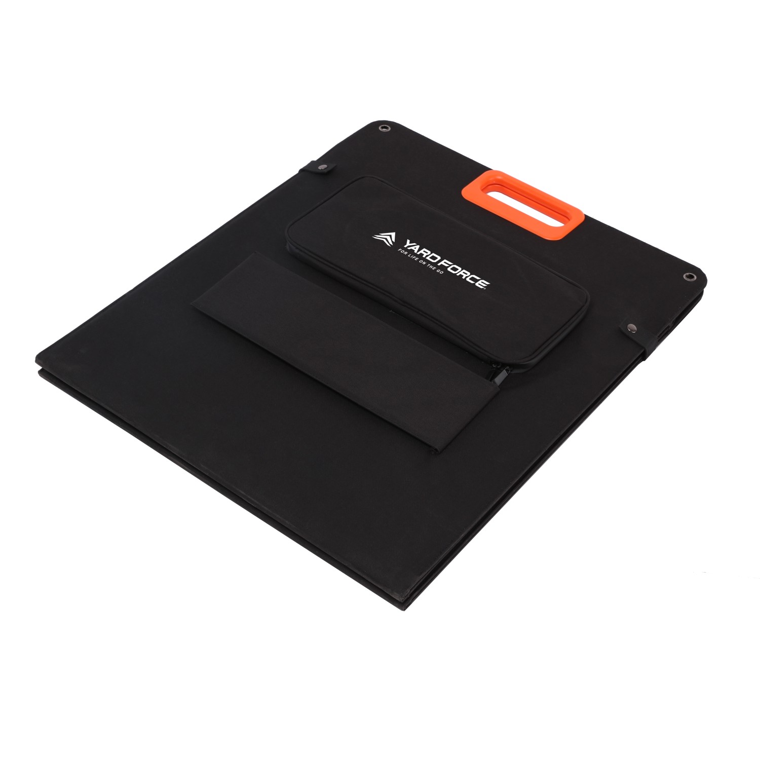 Zusammengefaltetes Yard Force Solar Flex Panel LX SPP20 200W, ein tragbarer Stromerzeuger.