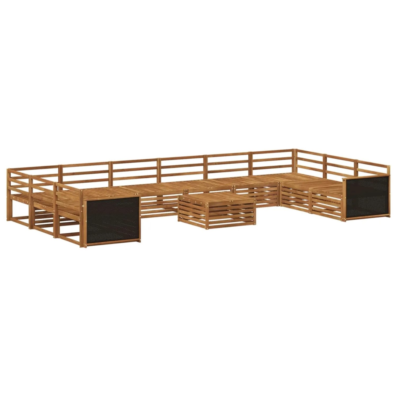 vidaXL Sofagarnituren 11 Stk Massivholz Akazie 3383912