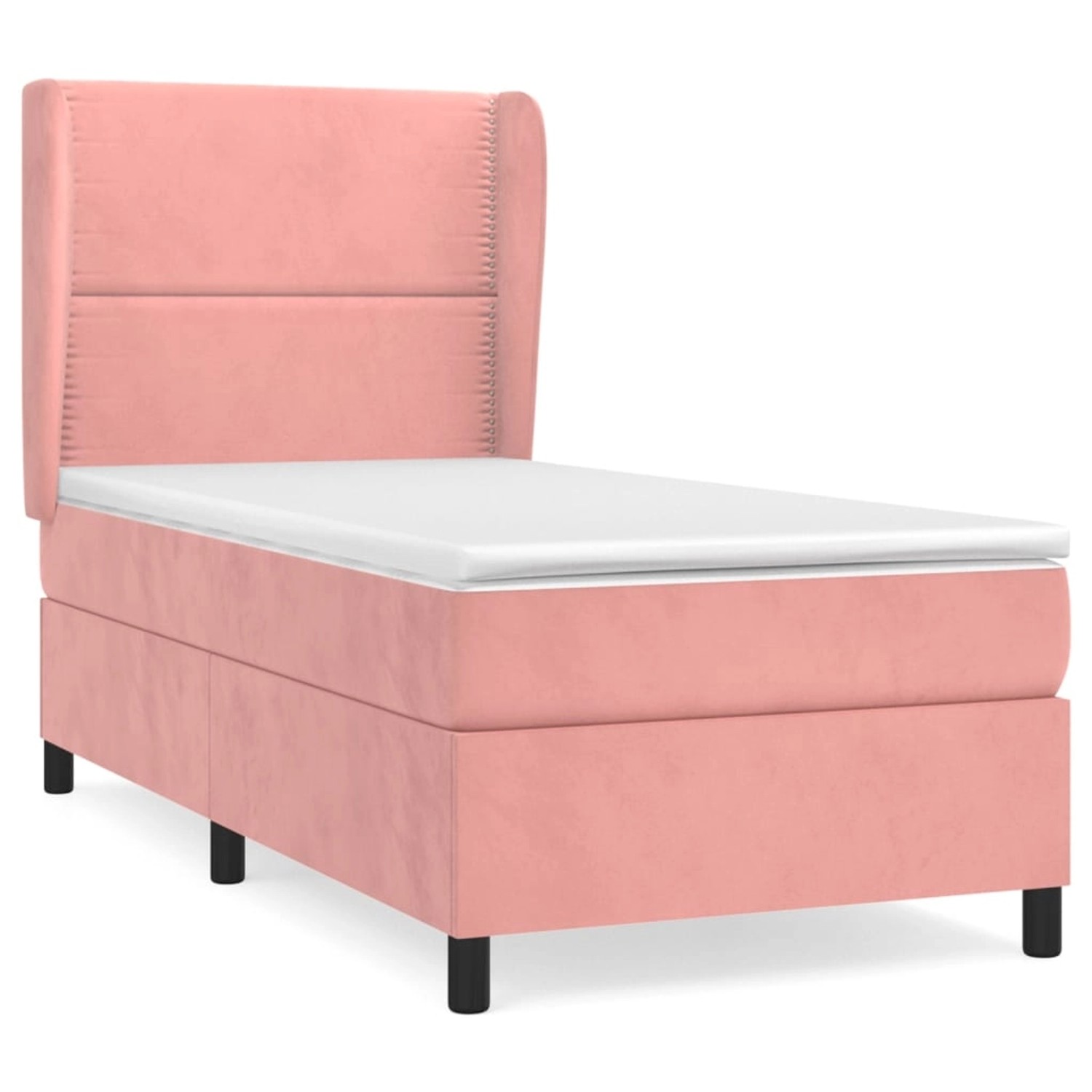 vidaXL Boxspringbett Boxspringbett mit Matratze Rosa 80x200 cm Samt Bett Be günstig online kaufen