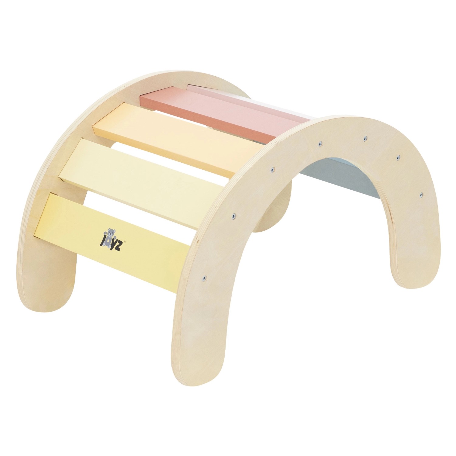 Joyz Kletterbogen für Kinder Mehrfarbig Bogenwippe Holz 74x41x38,5 cm