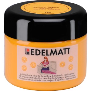 Marabu Edelmatt Mandarine, deckende Wandfarbe im Farbtiegel.