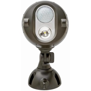 Mr. Beams LED-Außenstrahler MBN352, braun, 2er-Pack. Batteriebetriebener Strahler mit Bewegungsmelder.