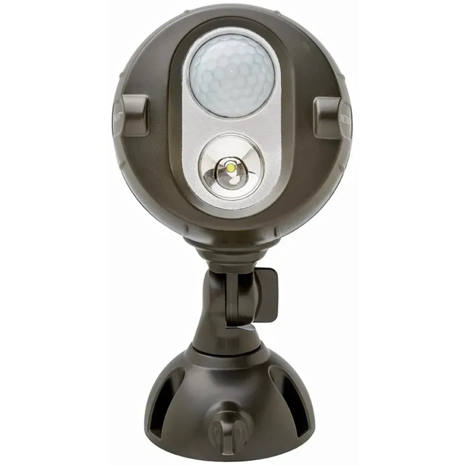 Mr. Beams LED-Außenstrahler MBN352, braun, 2er-Pack. Batteriebetriebener Strahler mit Bewegungsmelder.