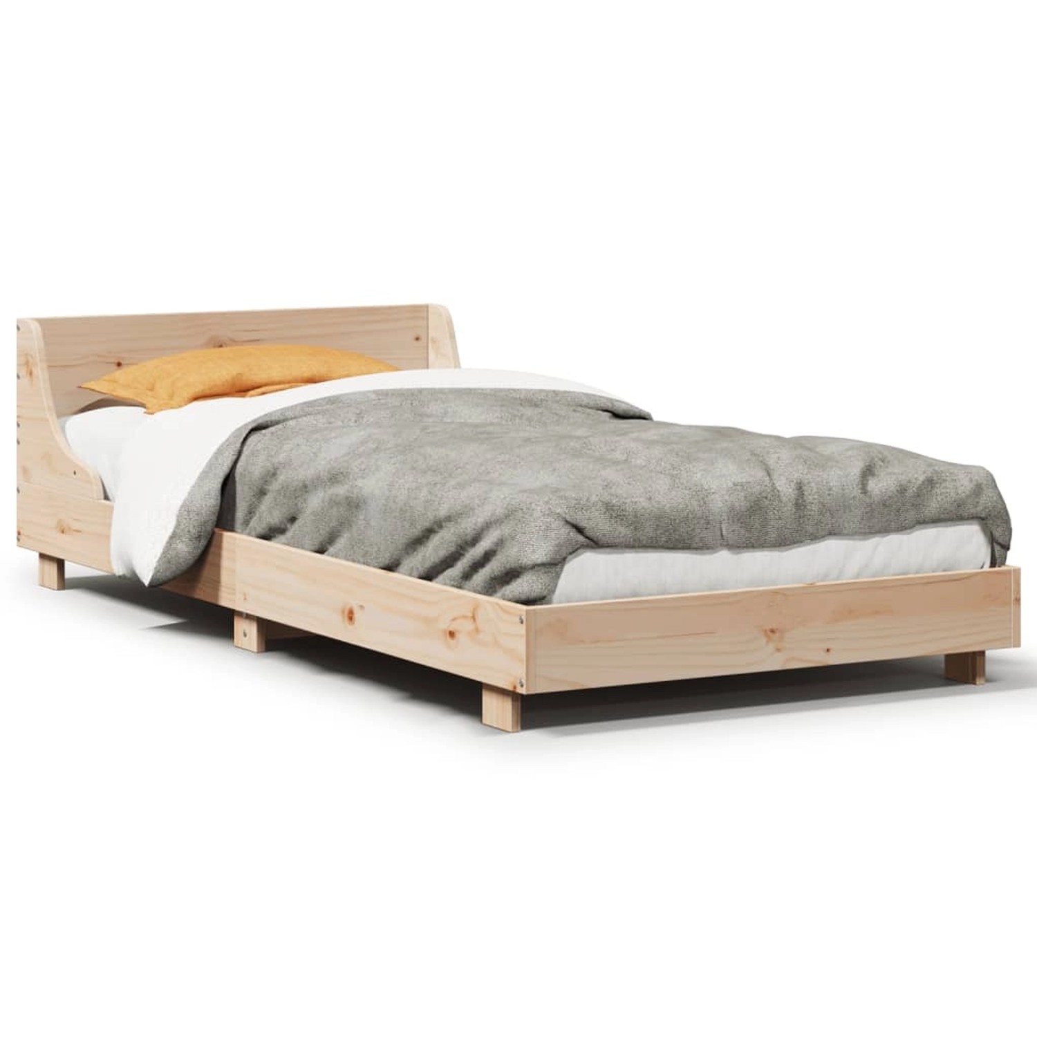 vidaXL Bett Massivholzbett ohne Matratze 75x190 günstig online kaufen