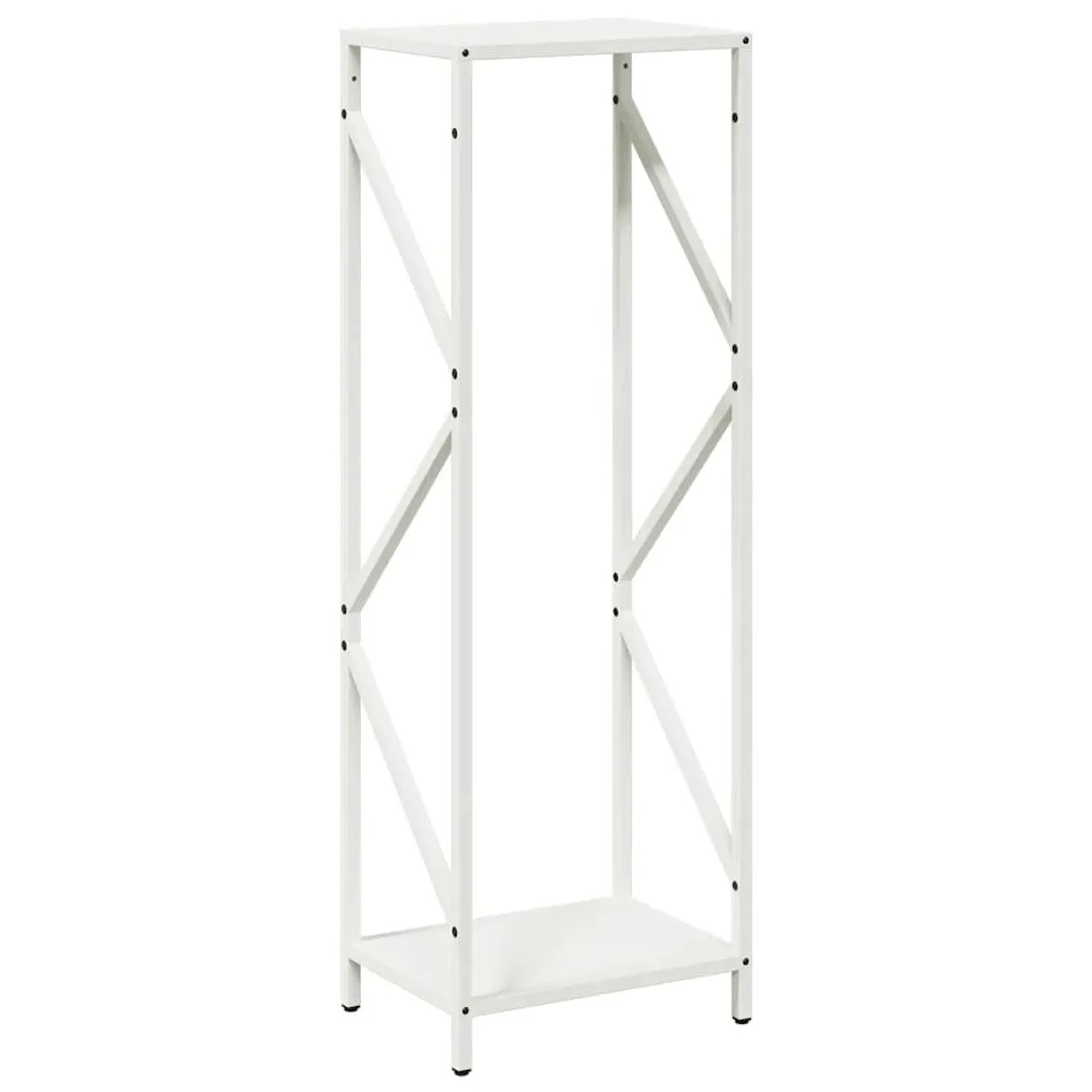 vidaXL Brennholzregal Weiß 34x25x100 cm Kaltgewalzter Stahl 864324