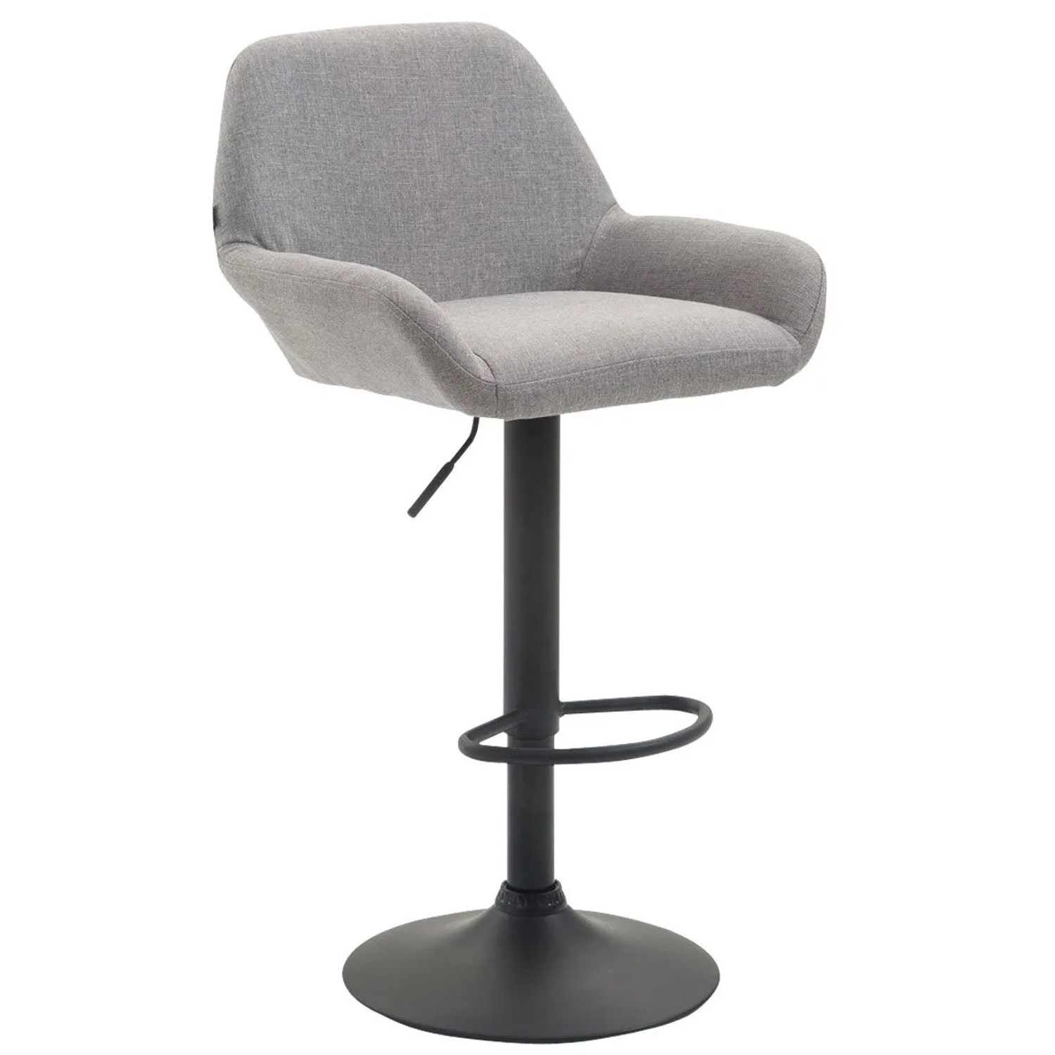 CLP Barhocker Braga Stoff Grau/Schwarz