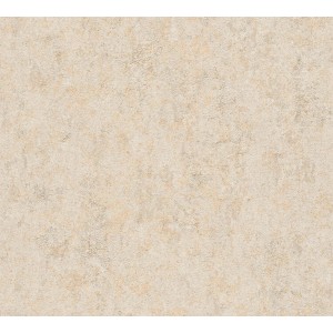 Beige Vliestapete mit Putzstruktur für Wohnzimmer und Küche.