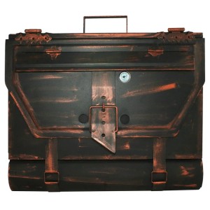 HMF 501-20 Briefkasten Aktentasche Antik 25 x 40 x 8 cm Kupfer