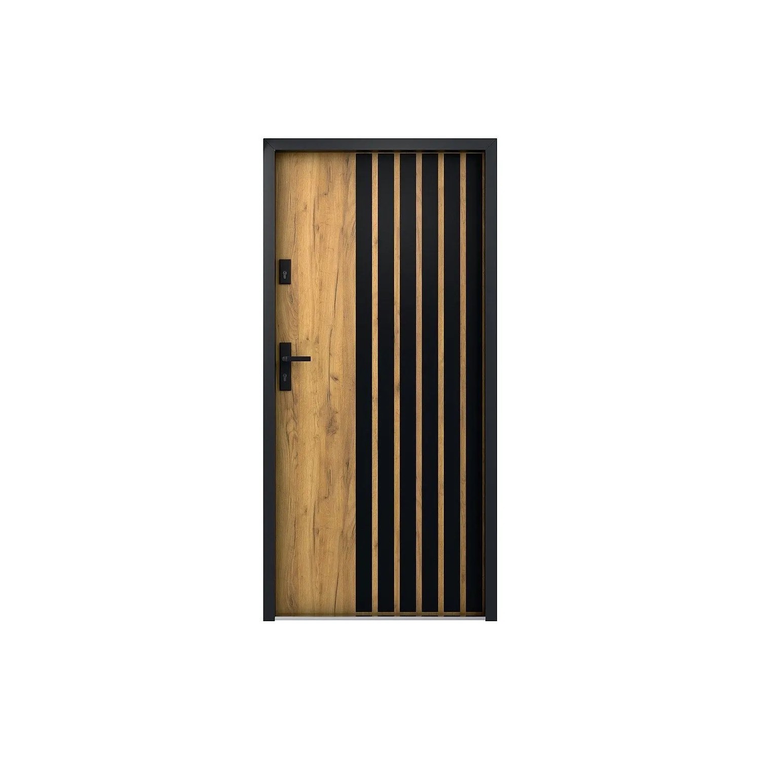 Vente-unique Haustür Cobrita Naturfarben Hell 95 cm