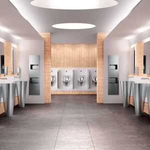 Delabie TEMPOMATIC Urinal-Druckspüler G 1/2 Hinterwandmontage 225 mm 12 V