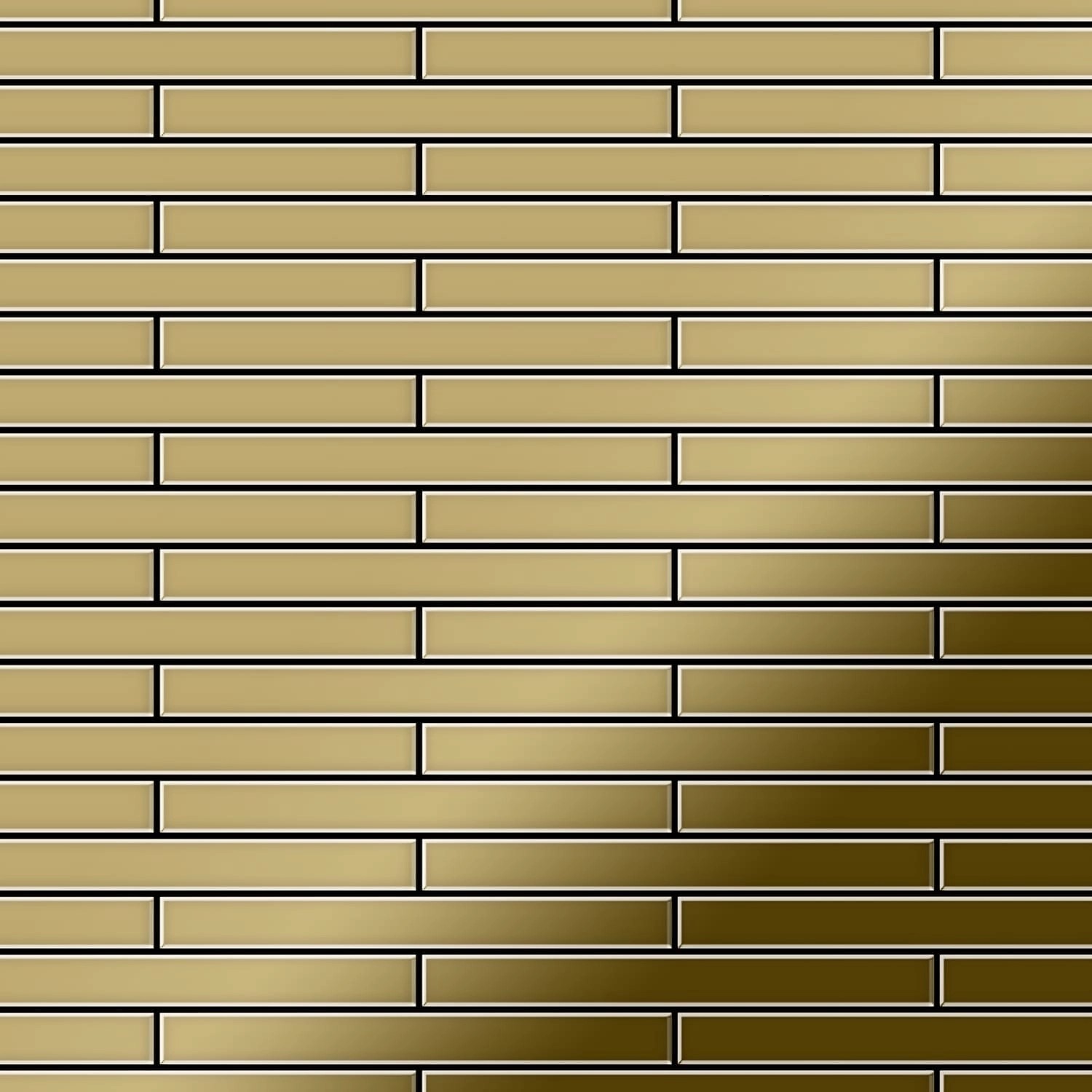 ALLOY Mosaik Fliese Massiv Metall Titan Hochglänzend Gold 1,6mm Stark Deede günstig online kaufen