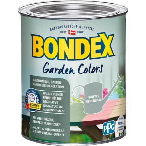 Dose Bondex Garden Colors Wetterschutzfarbe, sanftes Weidengrau, 750ml.