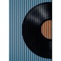 FN Acustico Akustikplatte mit Schallplattendekor, blau und schwarz, für verbesserte Raumakustik.