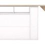 Vinalo Bartisch-Set: drehbarer Barschrank in Weiß und hellem Holz mit offenen Fächern. Modernes Barmöbel.