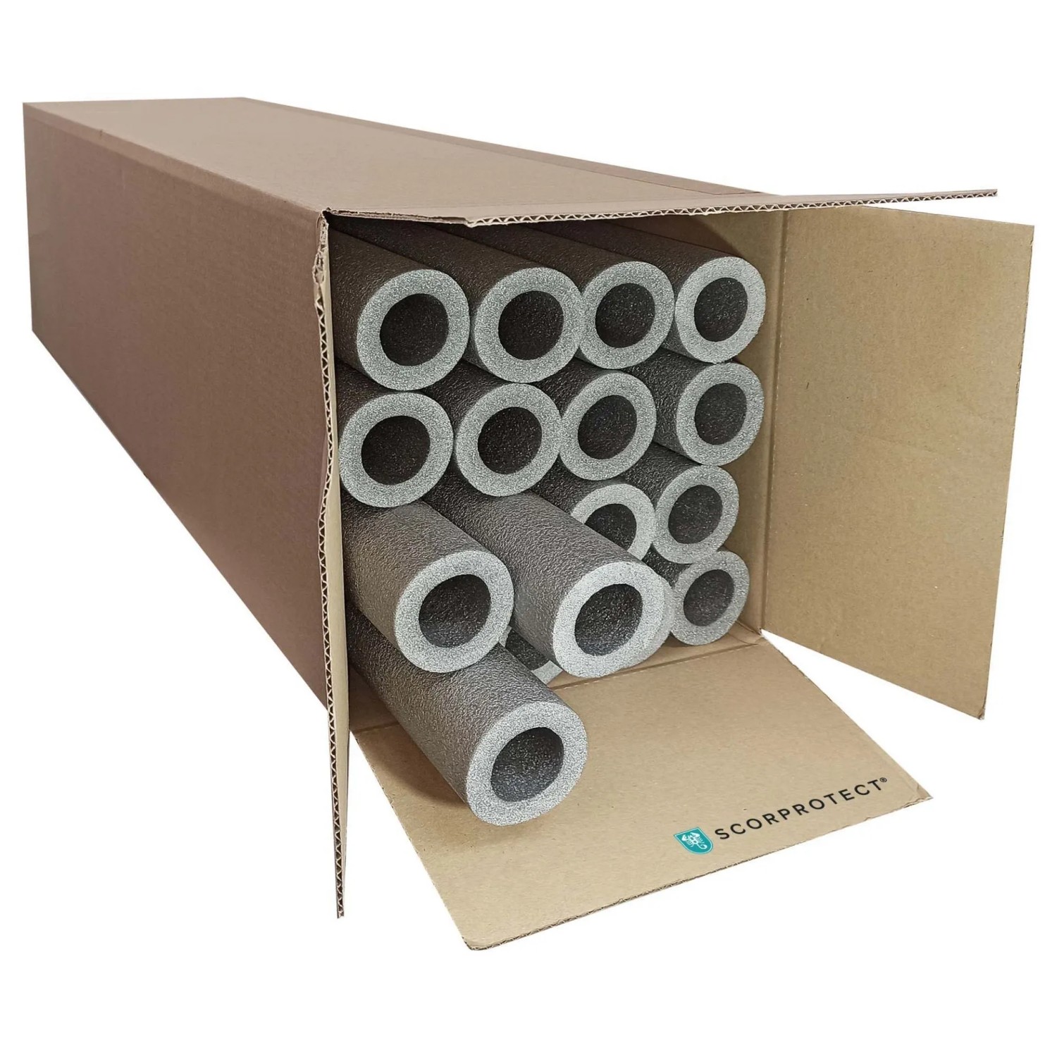 Scorprotect Karton Graue PE Rohrisolierung Angeschlitzt 35 X 13 X 1 Meter günstig online kaufen