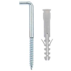 Fischer Langschaftdübel S 8 RW K mit Winkelhaken, Dübel für sichere Befestigungen.