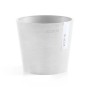 Ecopots Amsterdam Mini Pflanztopf, weiß, 13x11,4cm. Ideal für Innenräume.