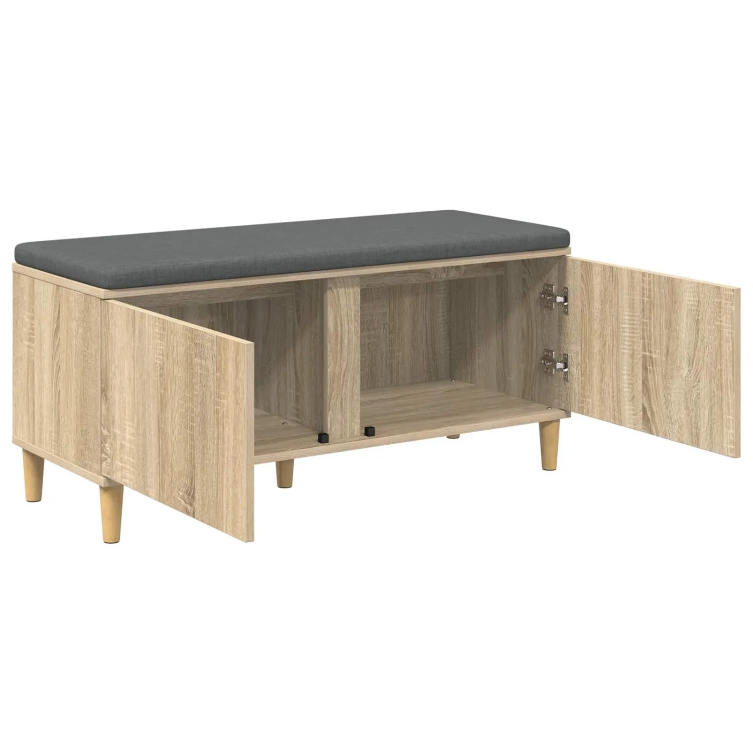 vidaXL Flurbank mit Kissen mit Speicher Sonoma-Eiche 100 x 38 x 46 cm 891538_5