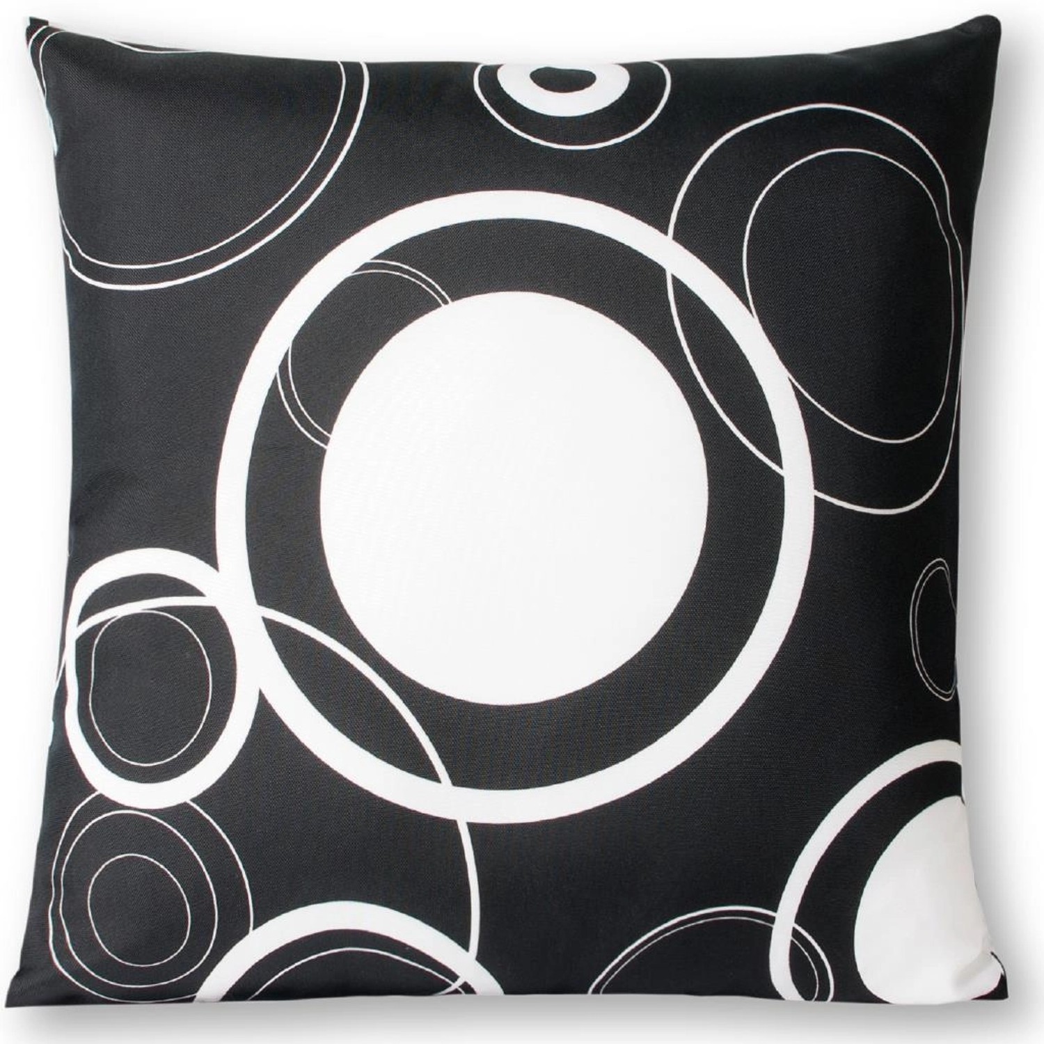 Arsvita Dekokissen Malisa 30 x 30 cm Schwarz mit Weißen Kreisen