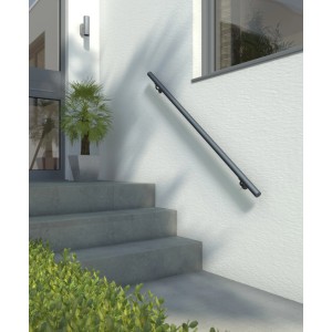 Dolle Handlauf-Komplettset, 150 cm, anthrazit, für Treppen im Innen- und Außenbereich.