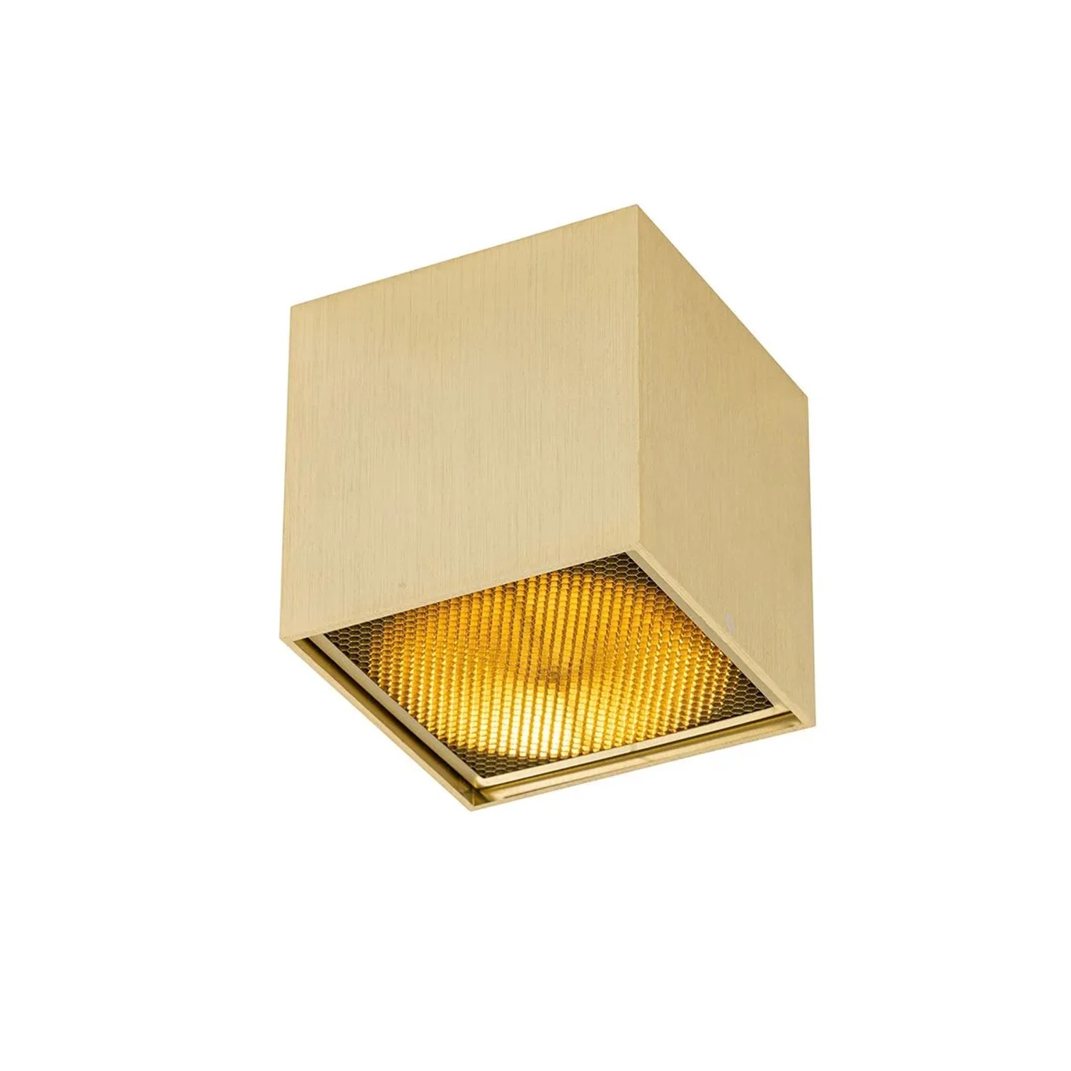QAZQA Design Aufbaustrahler Gold GU10 111mm Box Honey