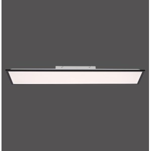 Schwarzes LED-Panel Flat, 119,5x29,5 cm. Dimmbare Deckenleuchte für Wohnräume.