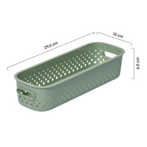 SmartStore Essence Slim Aufbewahrungskorb in Beach Grass, ideal für Büro und Bastelbedarf.