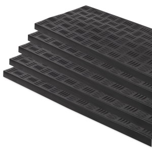 5er-Set KARAT Gummi Stufenmatten Madras, 25x75cm, mit geriffelter, rutschfester Oberfläche.